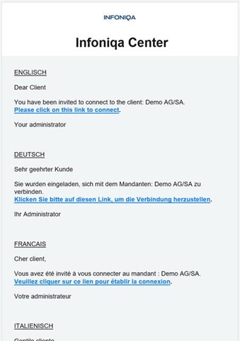Erstmalige E-Mail-Einladung an Mitarbeiter zur Einrichtung Infoniqa Center App..jpg
